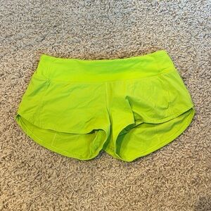 Lululemon Neon Green Athletic Shorts